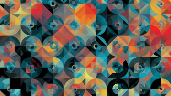 Wallpaper Design, Pattern, Art, Graphic, Circle, Geometric, Vector, Multicolored