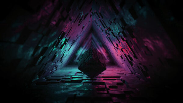Wallpaper Desktop, Tunnel, Free, 4k, Cool, Dark, Figure, Cube, Backlight, Pc, Wallpaper, Images, Background, Download, Abstract