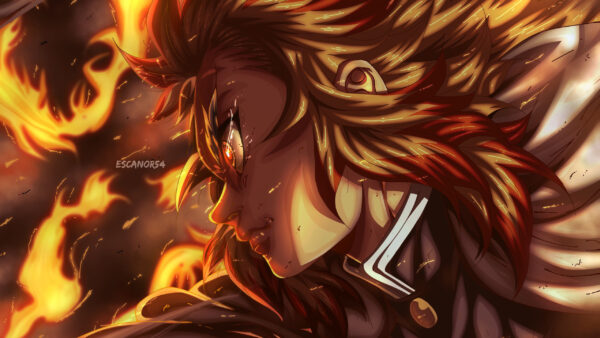 Wallpaper Demon, Anime, Desktop, Slayer, Kyojuro, Rengoku