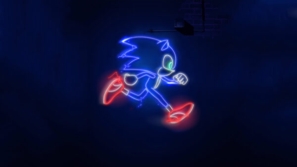 Wallpaper Black, With, Sonic, Dark, Blue, Red, Background, The, And, Desktop, Shoe, Light, Hedgehog