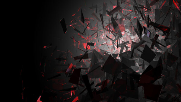 Wallpaper Red, Desktop, Black, And, Pieces, Abstract