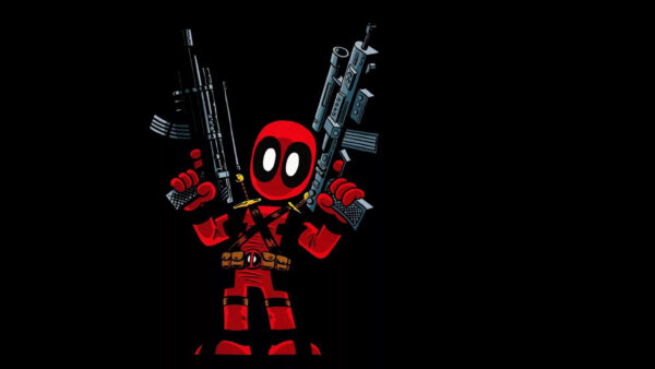 Wallpaper Cartoon, Picture, Deadpool, Background, Black