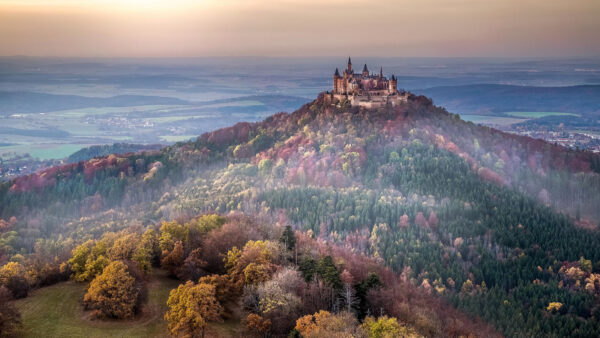 Wallpaper Germany, Castle, Travel, Württemberg, Baden, Landscape, Hohenzollern