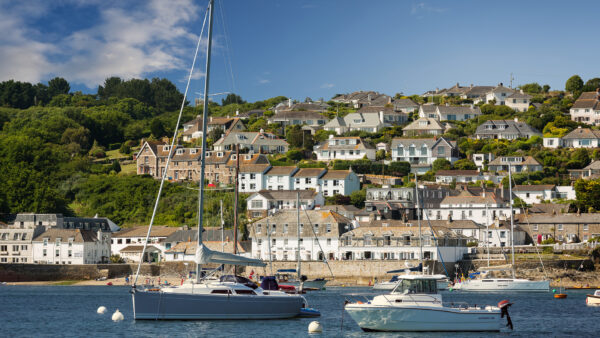 Wallpaper Desktop, Yacht, England, Cornwall, Harbor, Travel, Building