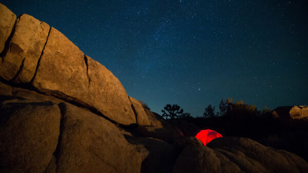 Wallpaper Stars, Mobile, With, Rock, Desktop, Space, Mountain, Blue, Under