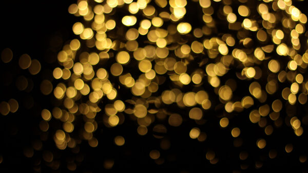 Wallpaper Black, Background, Abstract, Mobile, Yellow, Desktop, Lights, Bokeh, Glare