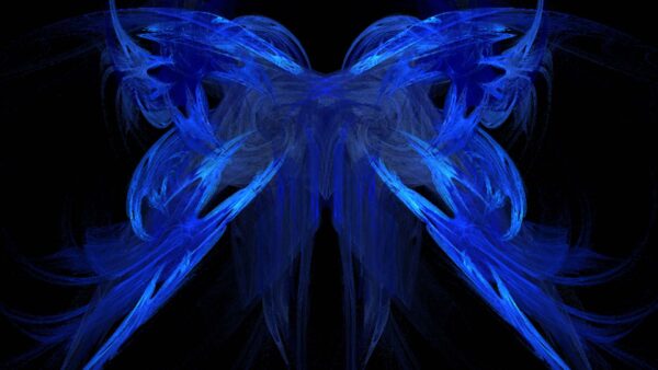 Wallpaper Desktop, Abstract, Blue, Butterfly, Fractal
