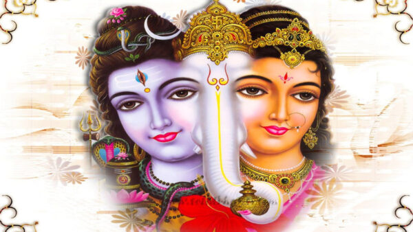 Wallpaper Shiva, Ganesha, Parvati