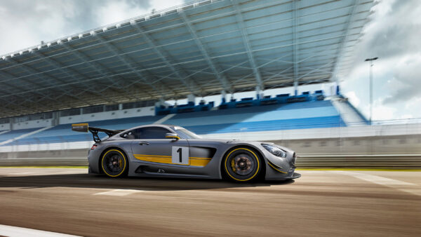 Wallpaper AMG, Silver, Car, Race, Cars, Mercedes-Benz, GT3