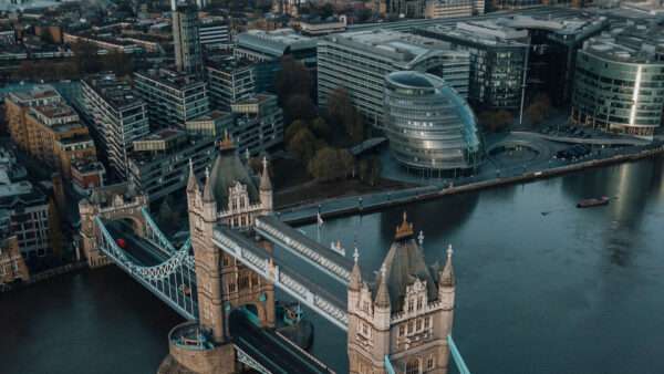 Wallpaper Buildings, Aerial, Bridge, View, Travel, London, River