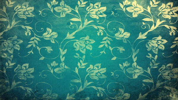 Wallpaper Green, Beige, Patterns, Illustration, Floral