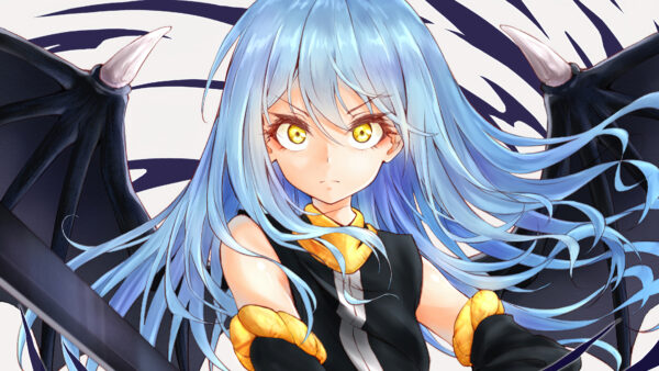 Wallpaper Blue, Rimuru, Tempest, Girl, Tensura, Anime, Hair