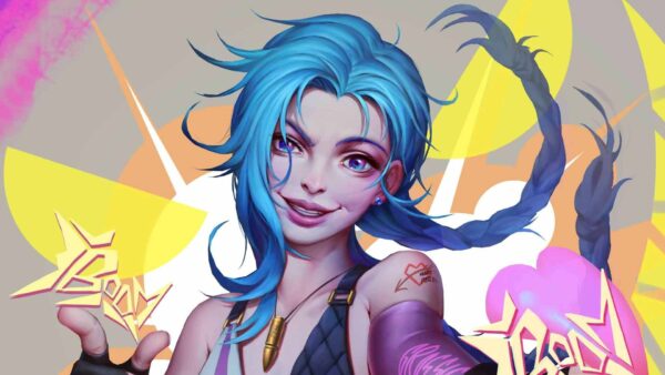 Wallpaper Hair, Jinx, Blue, Arcane