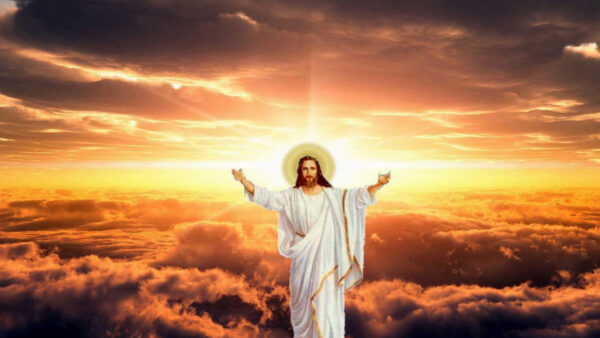 Wallpaper Jesus, Black, Sky, Yellow, Background, Cloudy