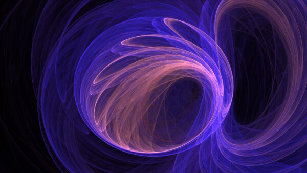 Wallpaper Abstract, Lines, Blue, Abstraction, Glow, Pink, Spiral
