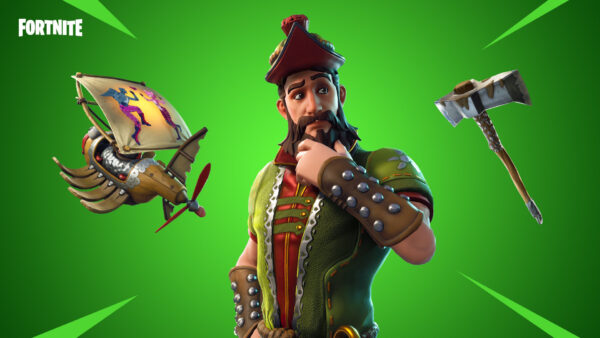 Wallpaper Hacivat, Green, Background, Fortnite