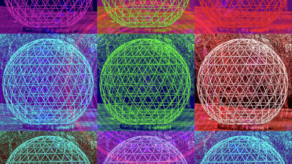 Wallpaper Colorful, Lines, Intersection, Balls, Abstract