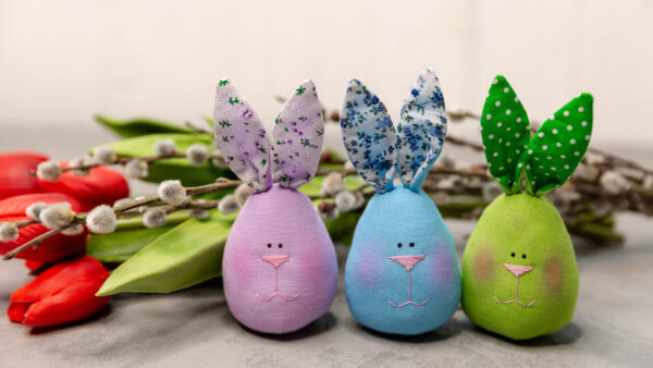 Wallpaper With, Eggs, Ears, Blue, Easter, Green, Bunny, Pink, Happy