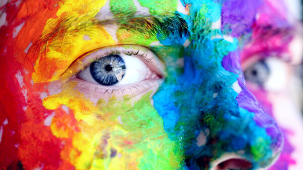 Wallpaper Face, Paint, Colorful