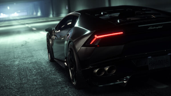 Wallpaper Black, Matt, Lamborghini