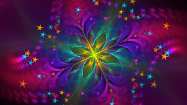 Wallpaper Mobile, Fractal, Colorful, Desktop, Flower, Abstract