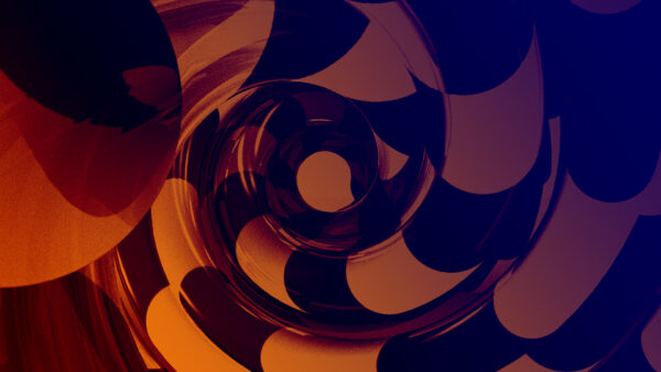 Wallpaper Desktop, Black, Orange, Swirl, Abstract