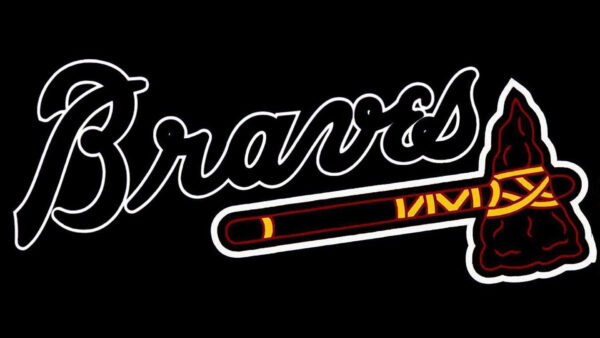 Wallpaper With, Black, Desktop, White, Borders, Background, Braves, Word