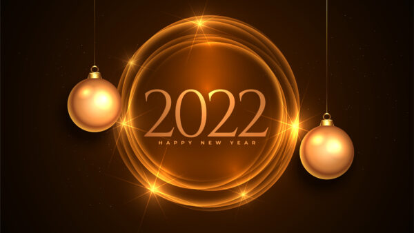 Wallpaper New, Balls, Lights, Year, Sparkle, 2022, Decoration, Glitter, Happy