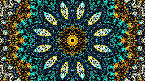 Wallpaper Yellow, Pattern, Blue, Kaleidoscope, Fractal, Brown, Abstract