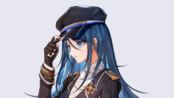 Wallpaper Anime, Dress, Black, Wearing, Girl, Blue, Eyes, White