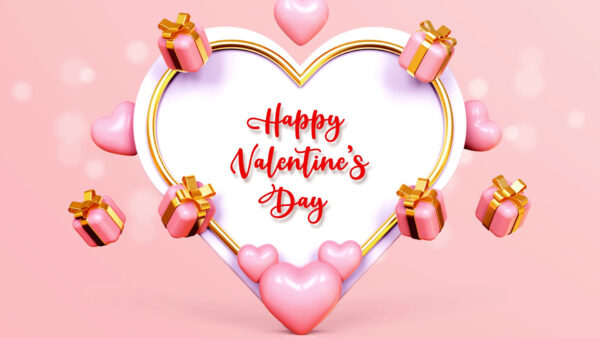 Wallpaper Background, Light, Boxes, Gift, Happy, Valentine’s, Shapes, Day, Hearts, Heart, Pink
