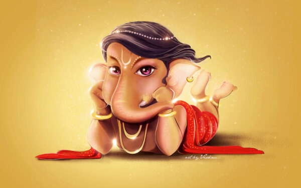 Wallpaper Ganesha, Cute, Lord