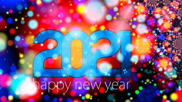 Wallpaper Sparkling, Background, New, Happy, Year, 2021, Colorful