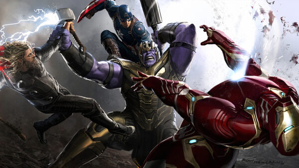 Wallpaper Captain, America, Thanos, Thor, Man, Iron, Endgame, Avengers
