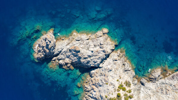 Wallpaper Rocks, View, Aerial, Nature, Desktop, Island, Sea, Mobile