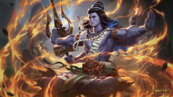 Wallpaper Fire, Shiva, Smite, Snake