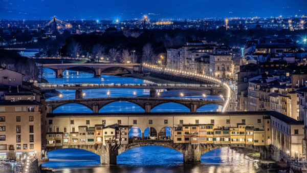 Wallpaper Bridge, Ponte, Arch, Florence, Italy, Vecchio, City