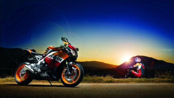 Wallpaper And, Sky, Blue, Desktop, With, Background, Gambar, Bike, Sunset