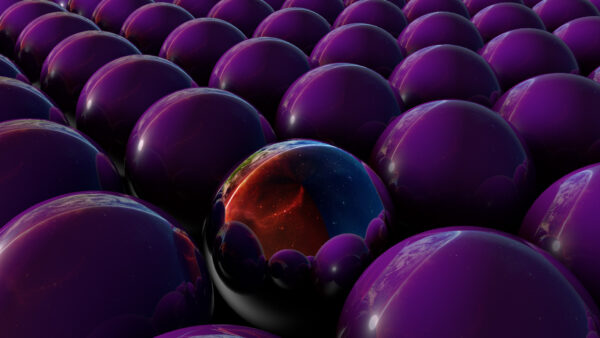 Wallpaper Abstract, Digital, Balls, Desktop, CGI, Violet, Art