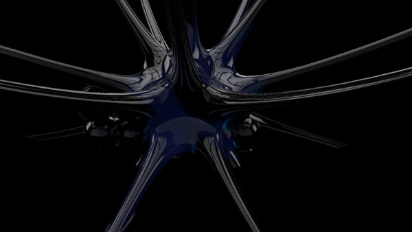 Wallpaper Blue, Abstract, Shapes, Digital, CGI, Black, Art