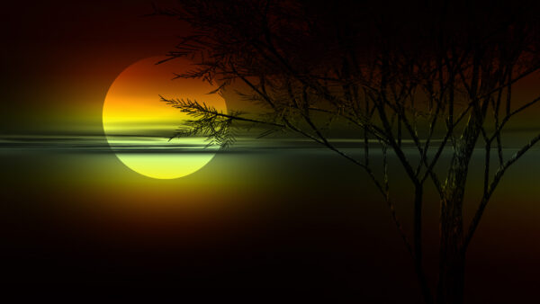 Wallpaper Sunset, Artistic, Background, Dark, Minimalism