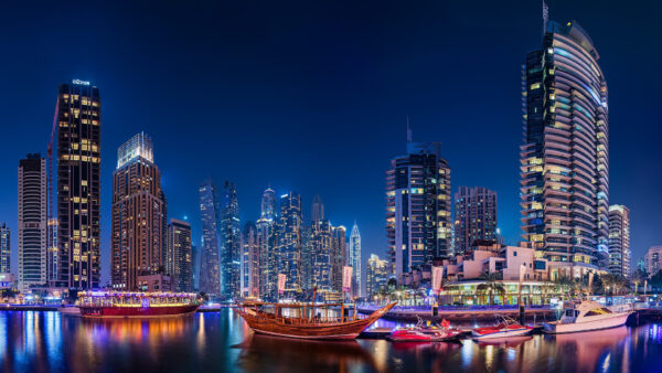 Wallpaper Skyscraper, Dubai, Night, Travel, United, Arab, City, Emirates