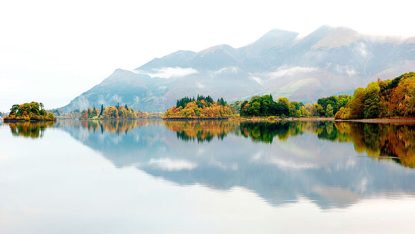 Wallpaper Yellow, Green, Red, Nature, Reflection, Background, Lake, Orange, Trees, Mountains, Forest, Autumn