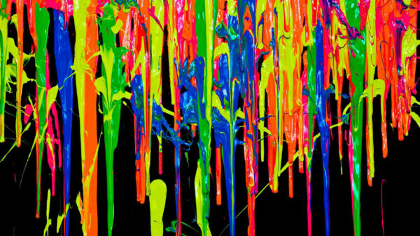 Wallpaper Colorful, Liquid, Black, Trippy, Background, Paint