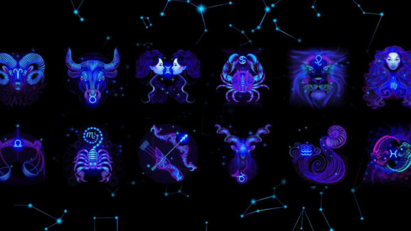 Wallpaper Aries, Background, Symbol, Sky, Starry, Blue