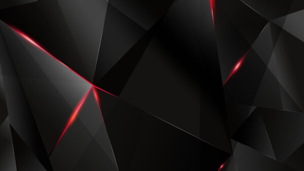 Wallpaper Dimensional, Black, Red, Triangles