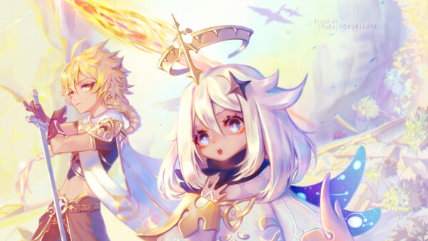 Wallpaper Impact, Desktop, Genshin, Paimon, Aether