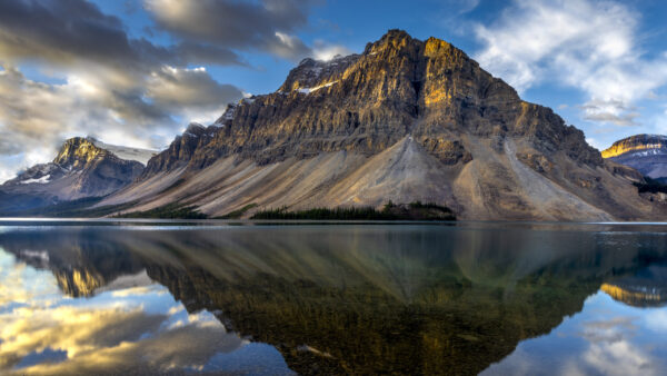 Wallpaper View, Reflection, Landscape, Mountains, Mountain, Rock, Clouds, Sky, Lake, Blue, Under, White