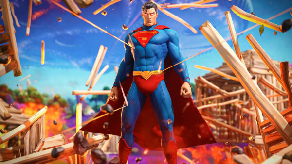 Wallpaper Superman, Fortnite, Skin