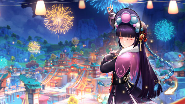 Wallpaper Colorful, Yun, Genshin, Jin, City, Impact, Fireworks, Background